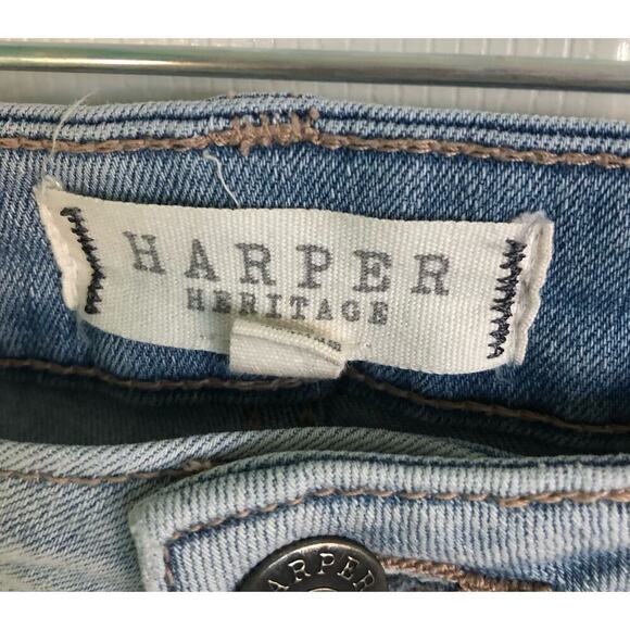 Harper Heritage Women's Size 25 Skinny Jeans Button Fly Light Wash High Rise - Picture 4 of 8